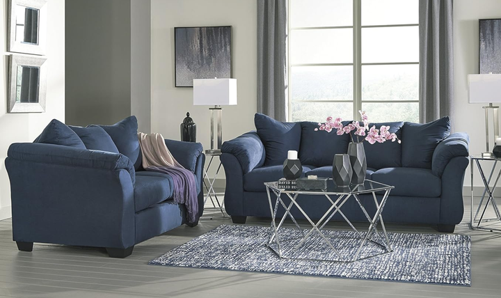 Modern Heritage Darcy 2-Pieces Fabric Contemporary Living Room Set - Jennifer Furniture