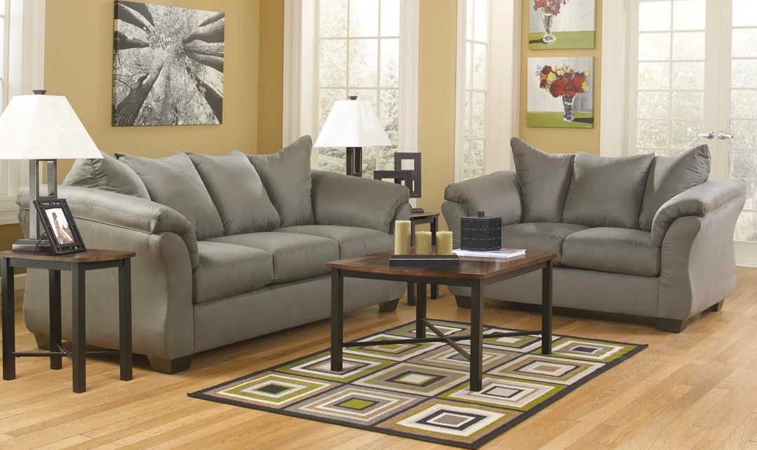 Modern Heritage Darcy 2-Pieces Fabric Contemporary Living Room Set - Jennifer Furniture