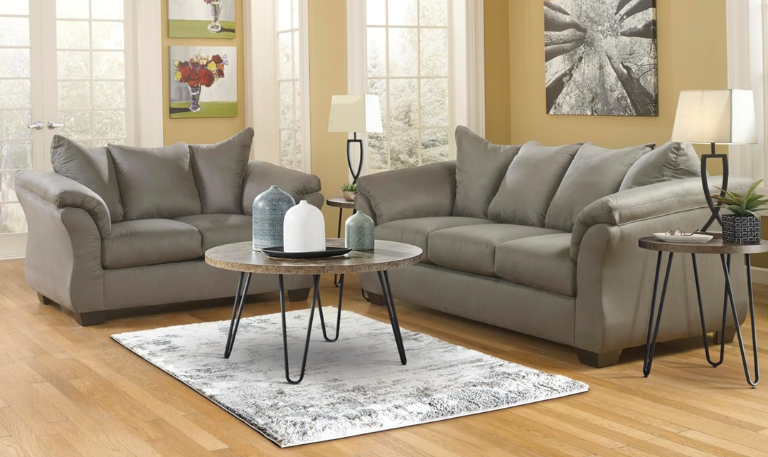 Modern Heritage Darcy 2-Pieces Fabric Contemporary Living Room Set - Jennifer Furniture