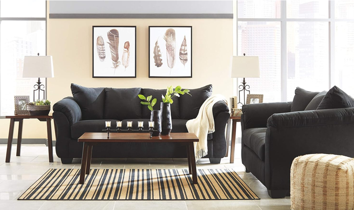 Modern Heritage Darcy 2-Pieces Fabric Contemporary Living Room Set - Jennifer Furniture