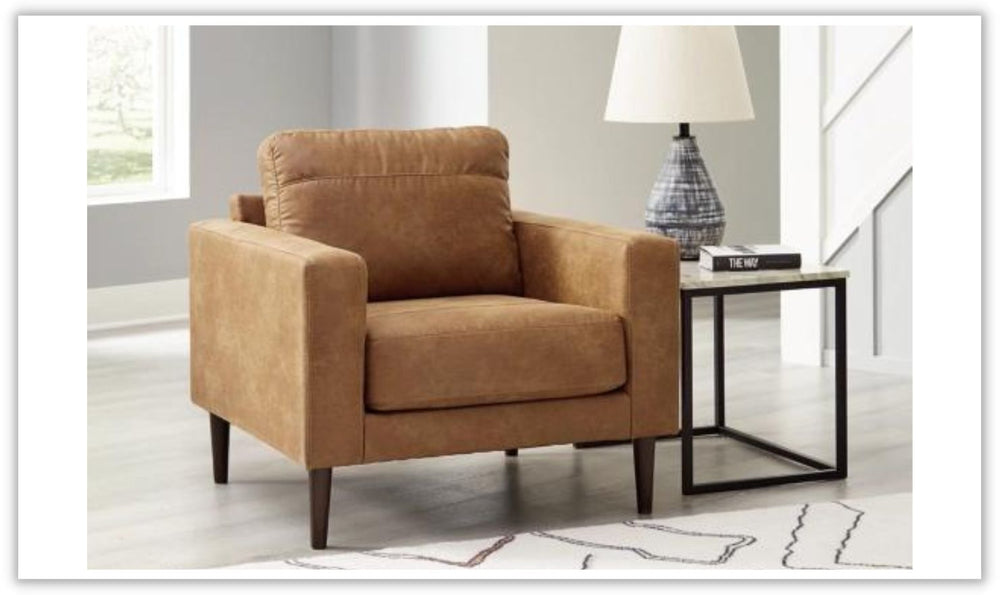 Telora Caramel Leather Living Room Set
