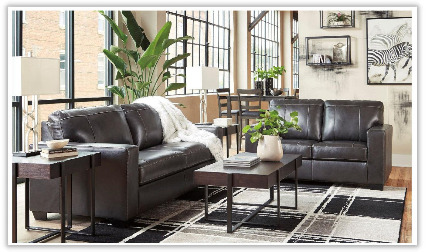  Morelos Leather Living Room Set