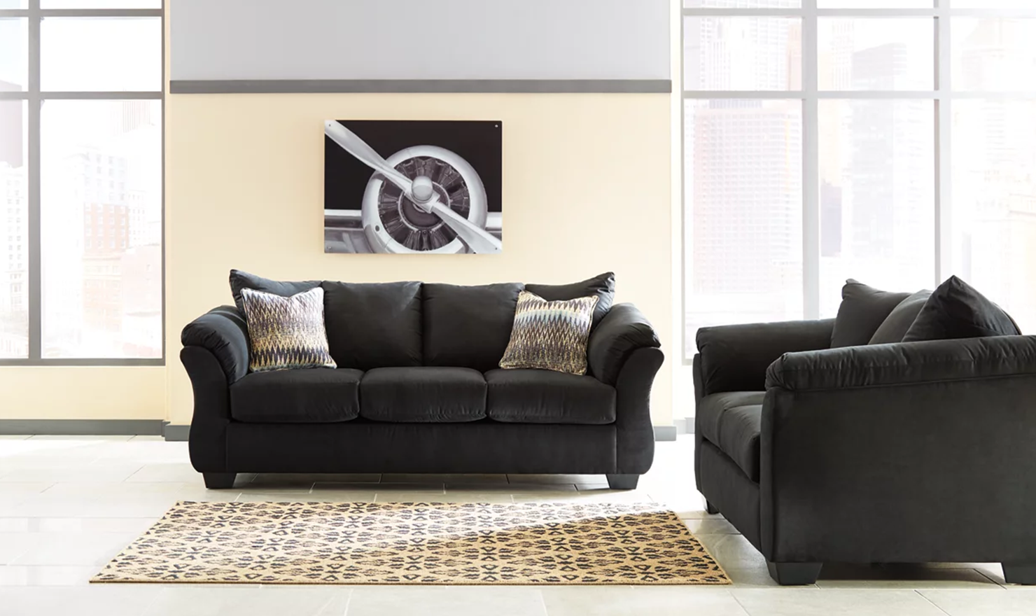 Darcy Loveseat With Pillow Arms