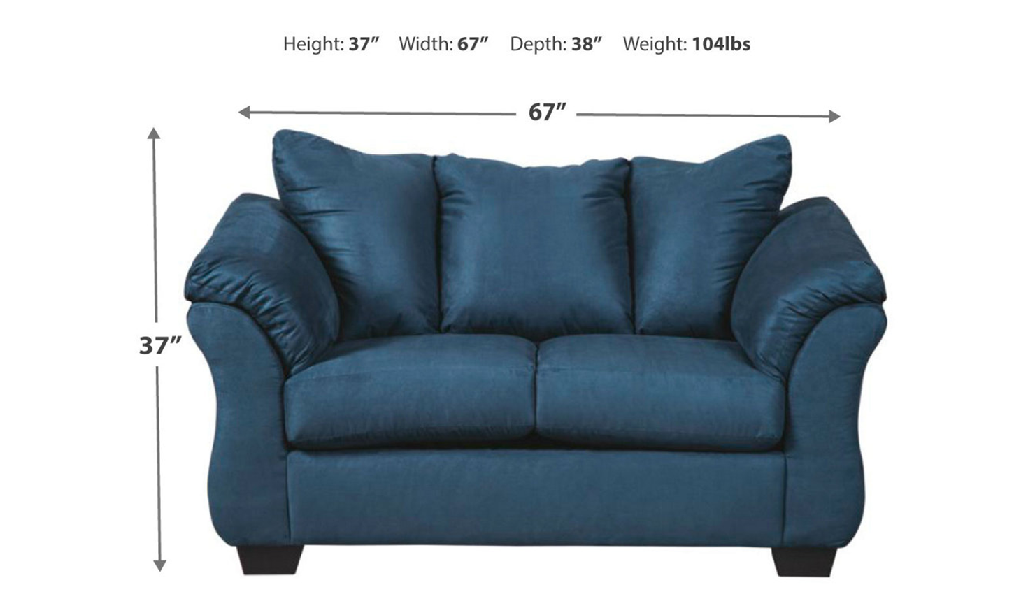 Darcy Loveseat With Pillow Arms