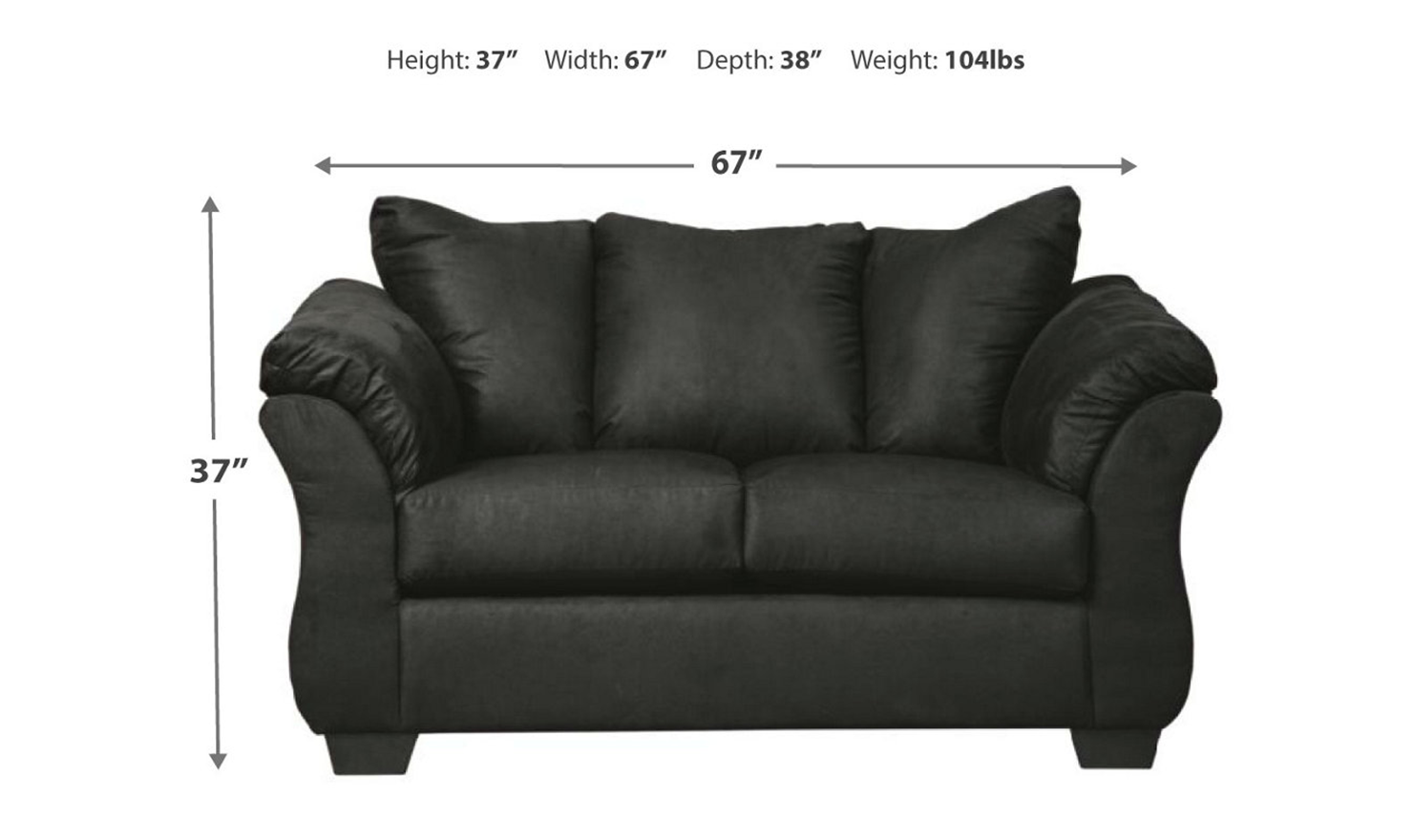 Darcy Loveseat With Pillow Arms
