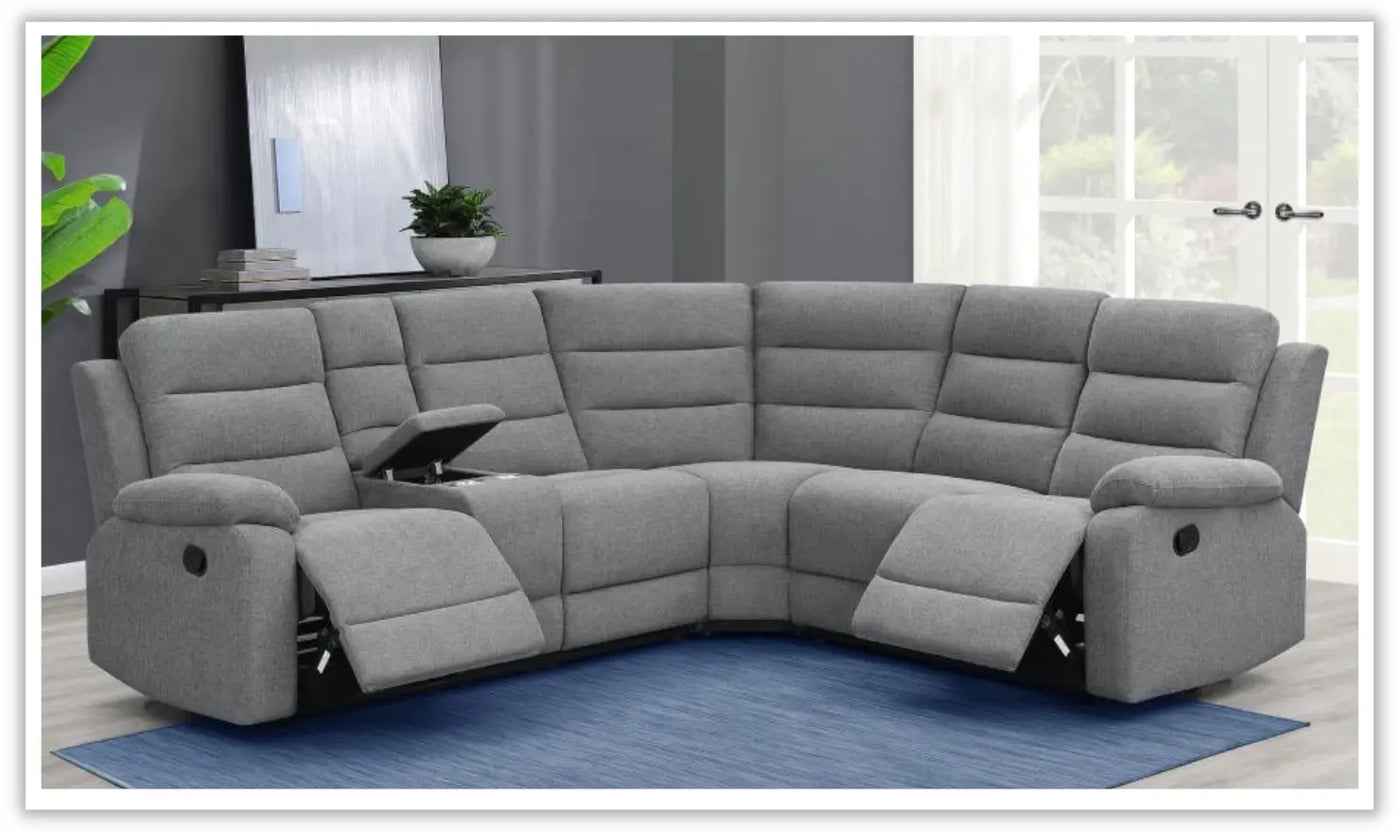 Gray suede sectional deals