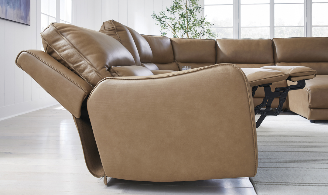 Modern Heritage DeepWakes 6-Piece Power Reclining Sectional with Chaise - Jennifer Furniture