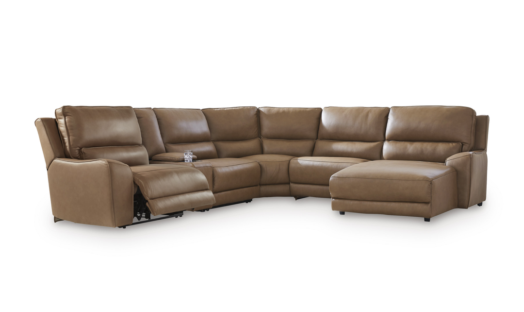 Modern Heritage DeepWakes 6-Piece Power Reclining Sectional with Chaise