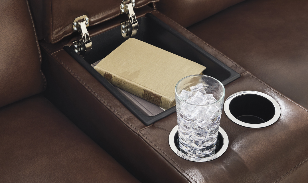 Modern Heritage DeepWakes 6-Piece Reclining Sectional with Storage Console - Jennifer Furniture