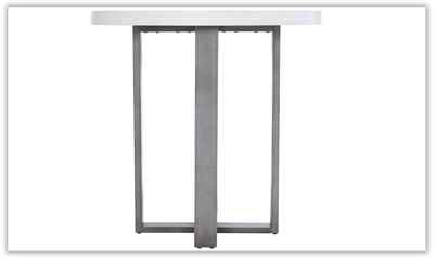 Del Mar White Transitional Round Outdoor Counter Table