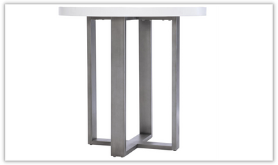 Del Mar White Transitional Round Outdoor Counter Table