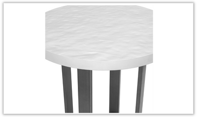 Del Mar White Transitional Round Outdoor Counter Table