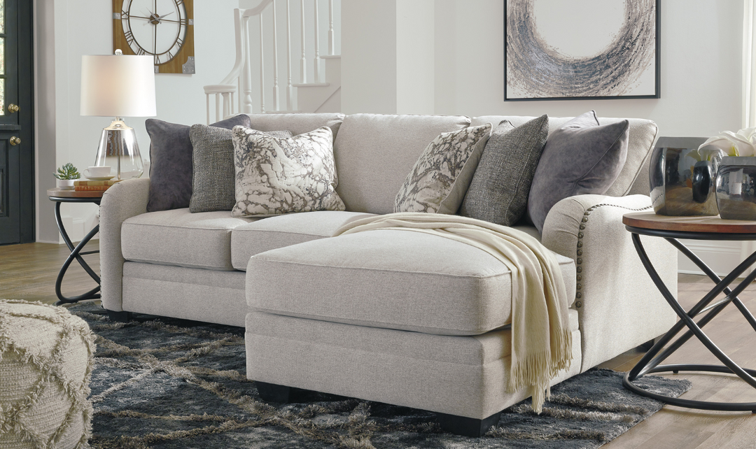 Dellara Fabric Sectional Sofa In Chalk