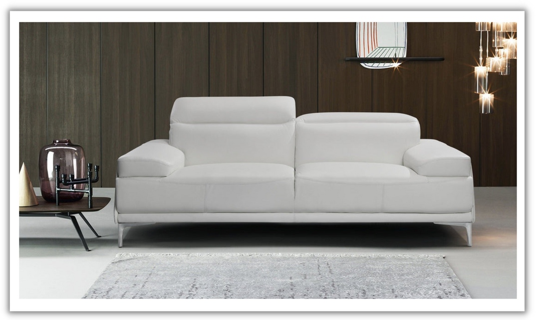 Jennifer Italia Detente Leather Loveseat With Adjustable Headrest