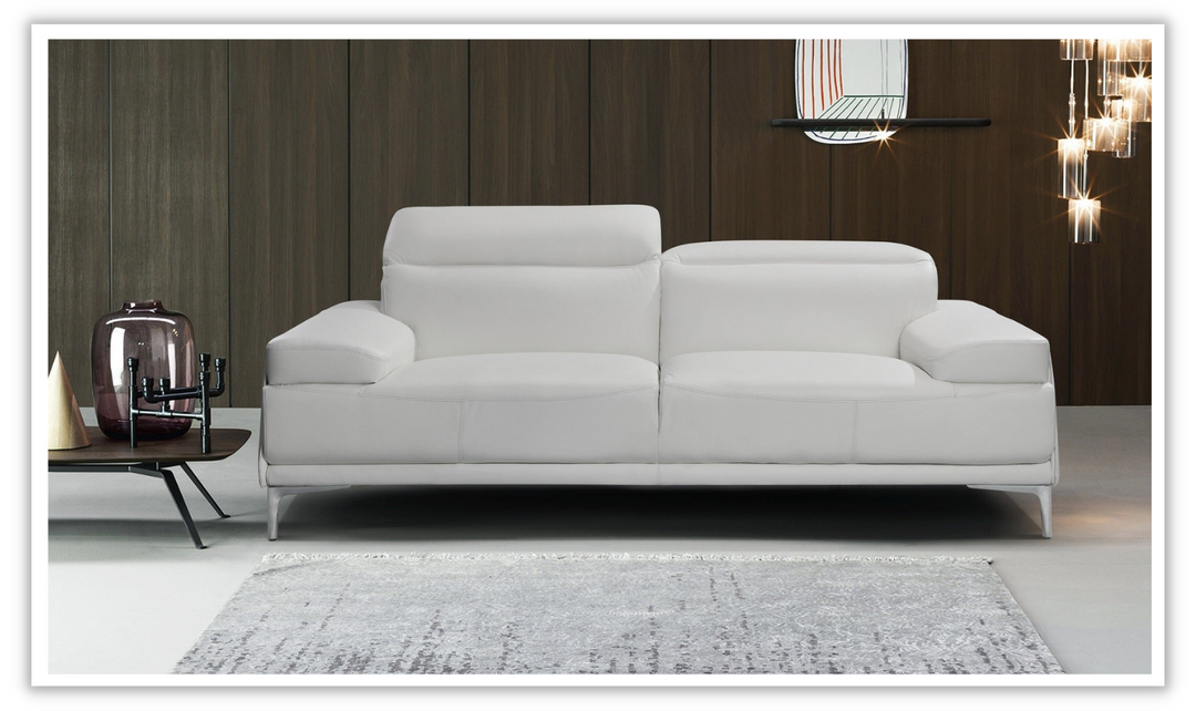 Jennifer Italia Detente Leather Loveseat With Adjustable Headrest