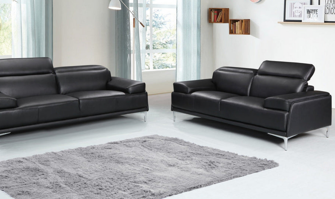 Jennifer Italia Detente Leather Loveseat With Adjustable Headrest
