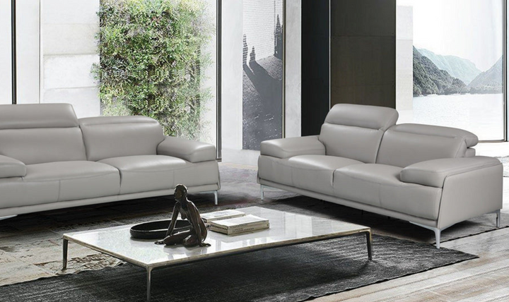 Jennifer Italia Detente Leather Loveseat With Adjustable Headrest