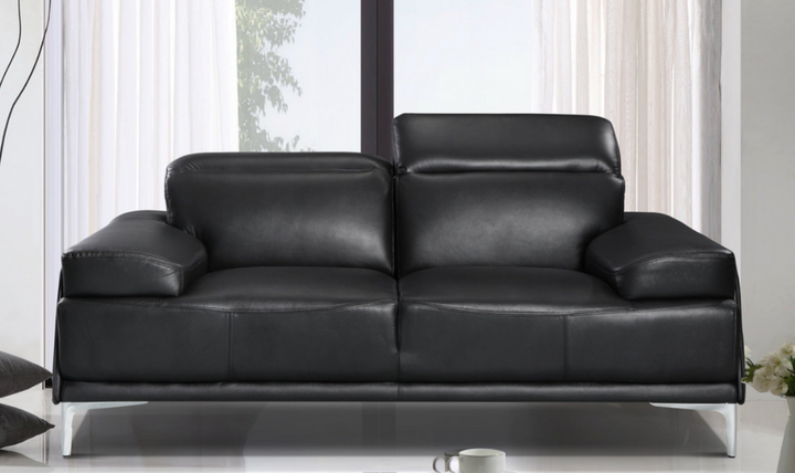 Jennifer Italia Detente Leather Loveseat With Adjustable Headrest