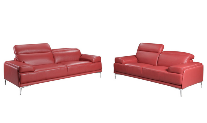 Jennifer Italia Detente Leather Loveseat With Adjustable Headrest