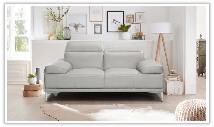 Jennifer Italia Detente Leather Sofa with Adjustable Headrest