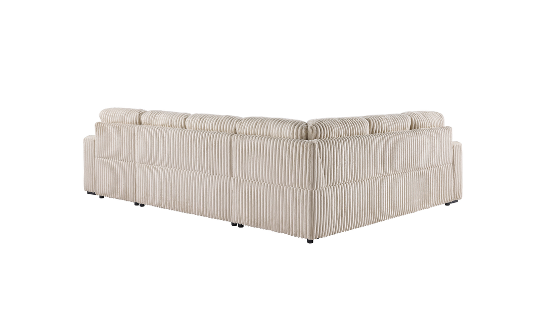 Modern Heritage Devonshire Sleeper Sectional Sofa with Storage Chaise - Jennifer Furniture