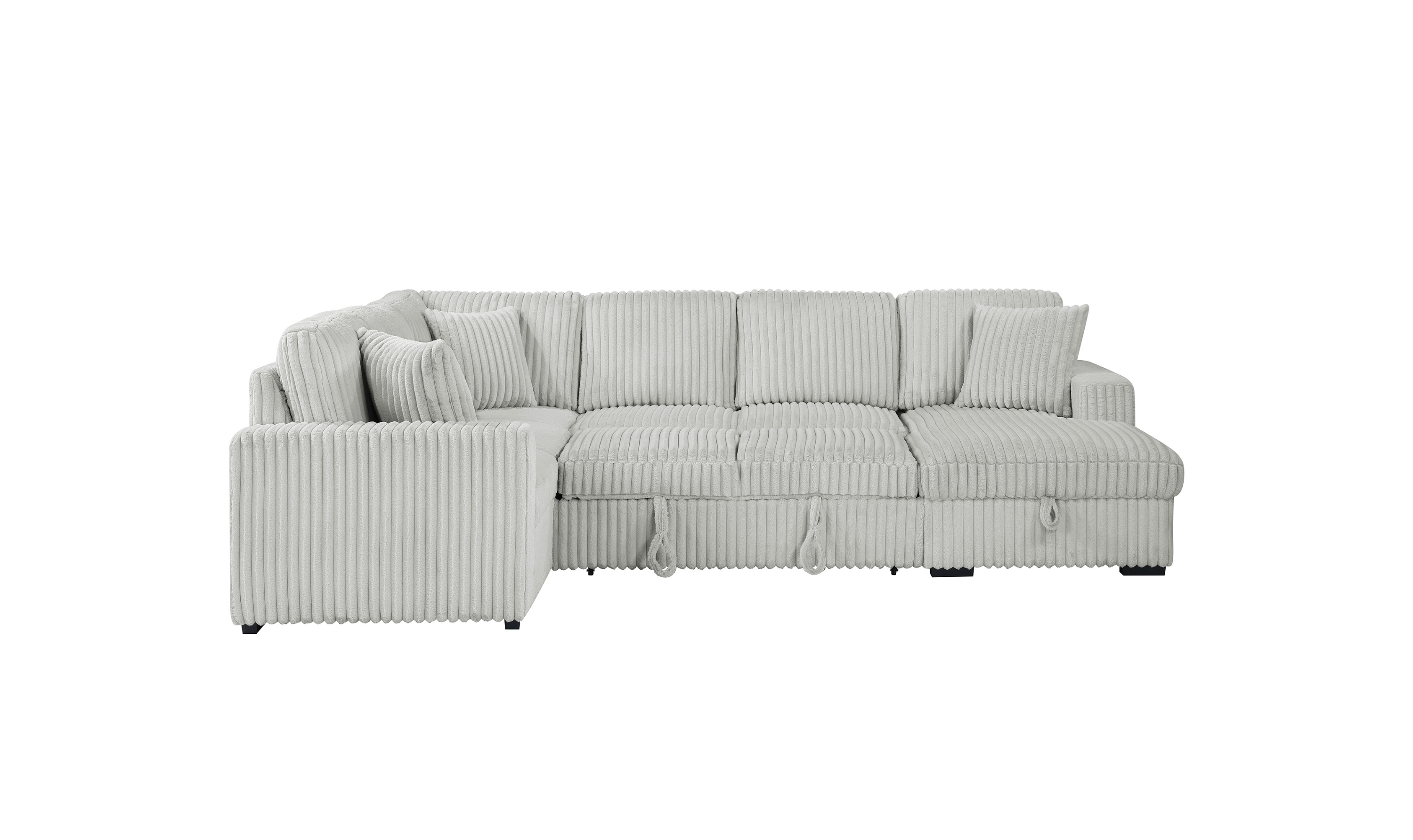 Modern Heritage Devonshire Sleeper Sectional Sofa with Storage Chaise - Jennifer Furniture