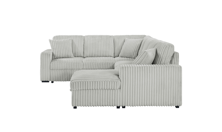Modern Heritage Devonshire Sleeper Sectional Sofa with Storage Chaise - Jennifer Furniture