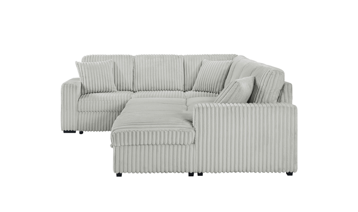 Modern Heritage Devonshire Sleeper Sectional Sofa with Storage Chaise - Jennifer Furniture