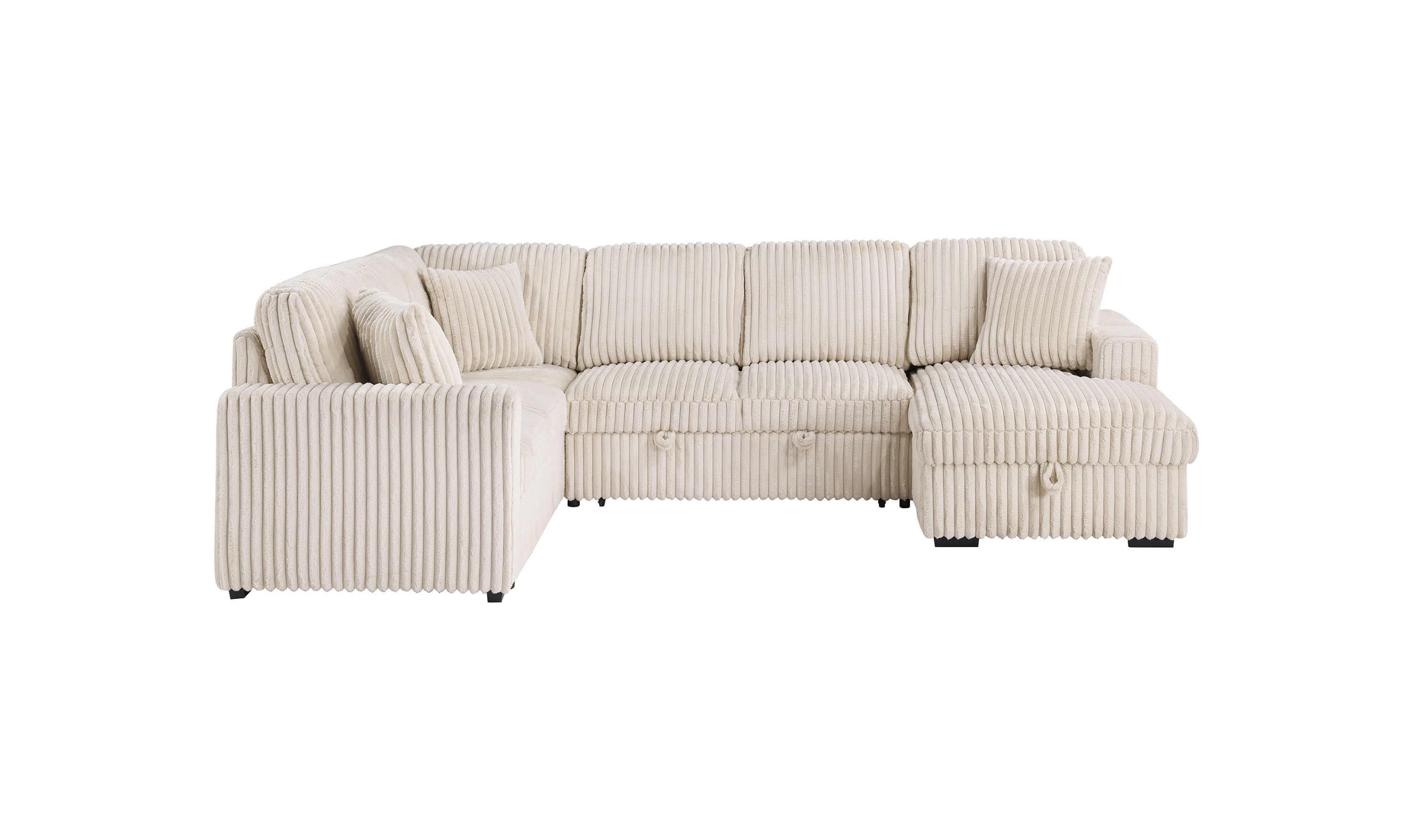 Modern Heritage Devonshire Sleeper Sectional Sofa with Storage Chaise - Jennifer Furniture