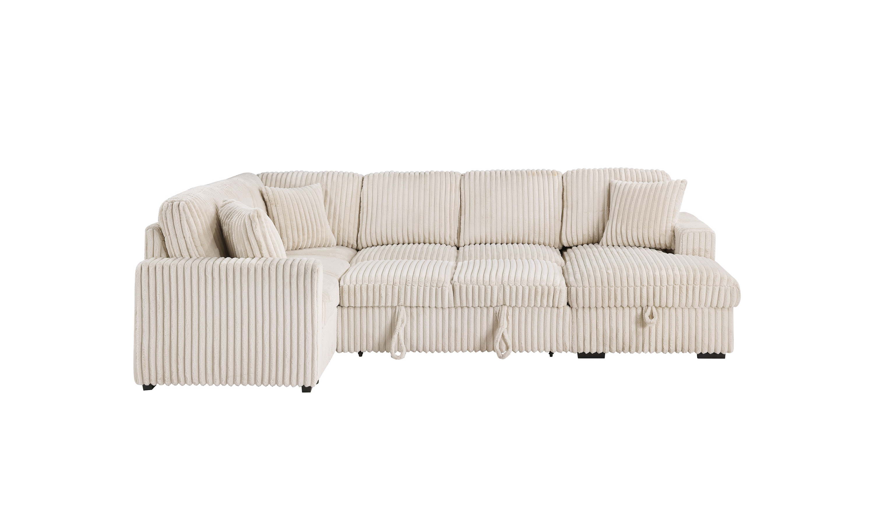 Modern Heritage Devonshire Sleeper Sectional Sofa with Storage Chaise - Jennifer Furniture