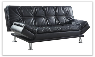 Dilleston Faux Leather Sleeper Sofa with Pillow-Top Arms