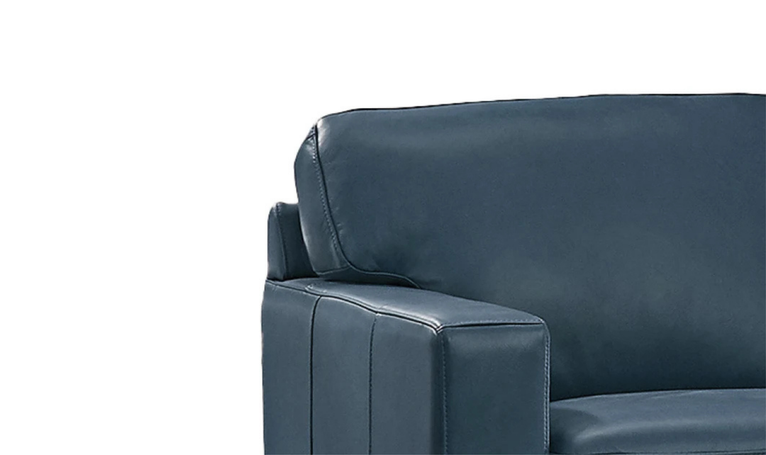 Dillon 2-Seater Waxy Pull-up Leather Loveseat WIth Track Arms-Jennifer