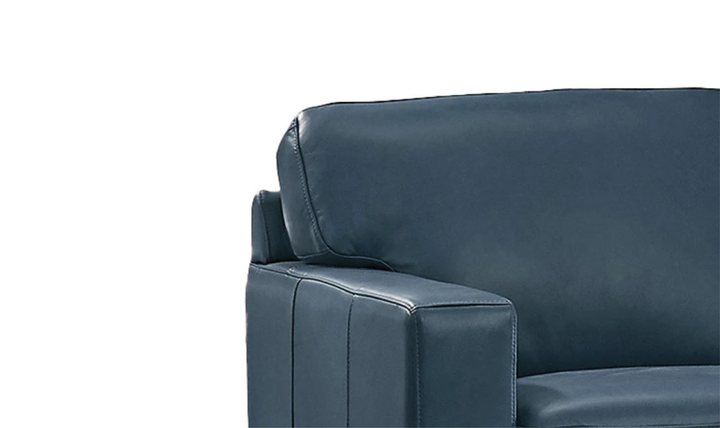 Dillon 2-Seater Waxy Pull-up Leather Loveseat WIth Track Arms-Jennifer