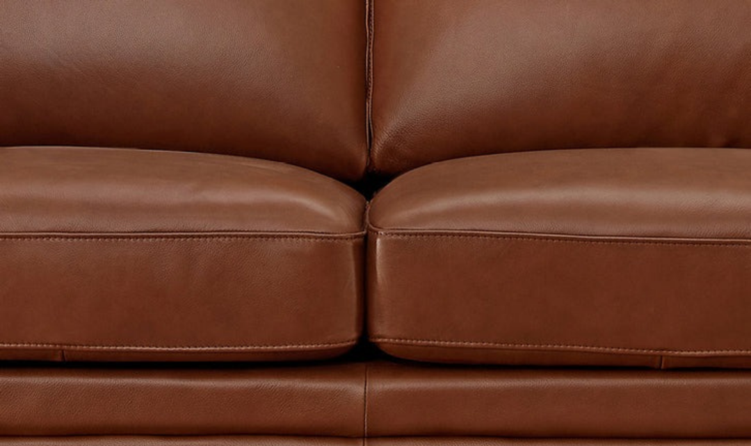 Dillon 2-Seater Waxy Pull-up Leather Loveseat WIth Track Arms-Jennifer