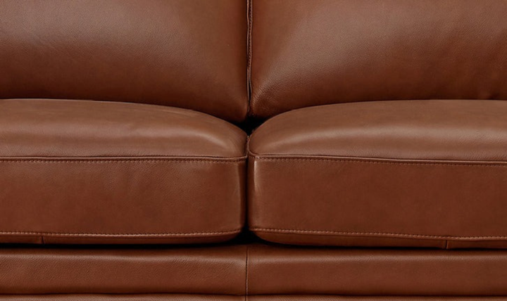 Dillon 2-Seater Waxy Pull-up Leather Loveseat WIth Track Arms-Jennifer