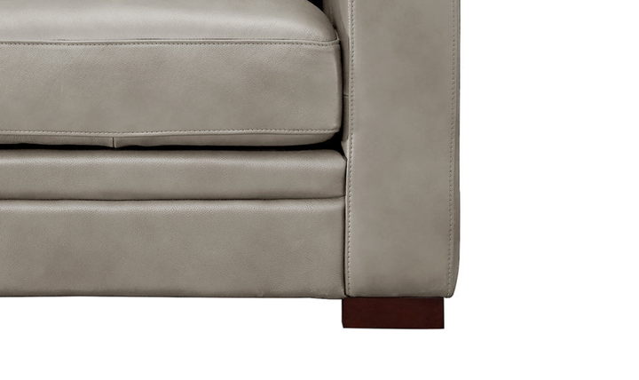 Dillon 2-Seater Waxy Pull-up Leather Loveseat WIth Track Arms-Jennifer