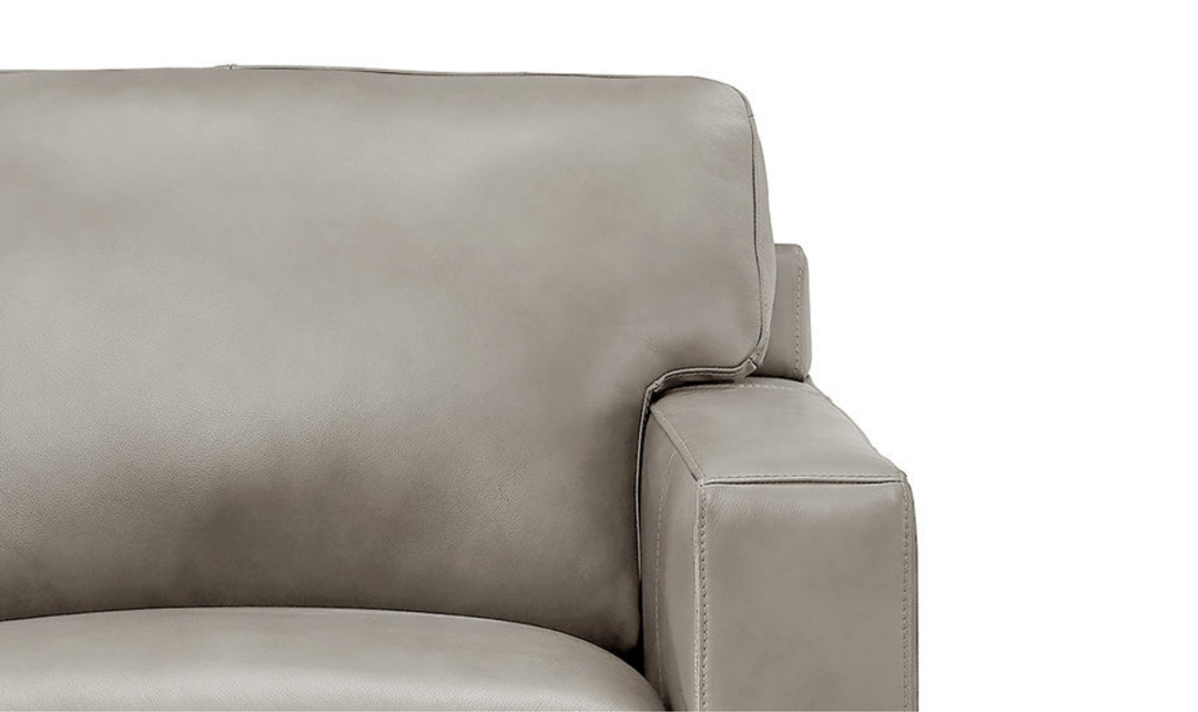Dillon 2-Seater Waxy Pull-up Leather Loveseat WIth Track Arms-Jennifer