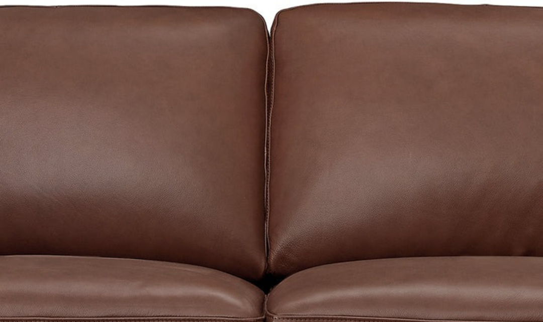 Dillon 2-Seater Waxy Pull-up Leather Loveseat WIth Track Arms-Jennifer