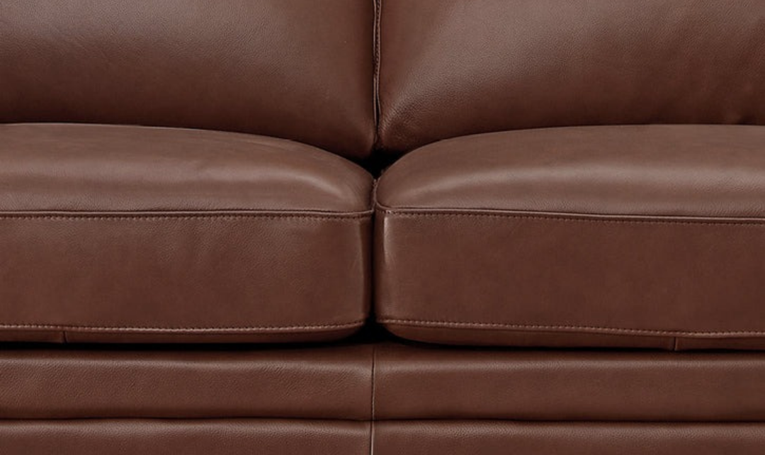 Dillon 2-Seater Waxy Pull-up Leather Loveseat WIth Track Arms-Jennifer