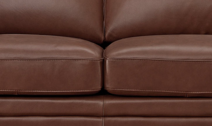 Dillon 2-Seater Waxy Pull-up Leather Loveseat WIth Track Arms-Jennifer