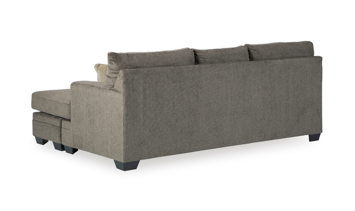 Modern Heritage Dorsten L-Shape Gray Fabric Sofa with Reversible Chaise