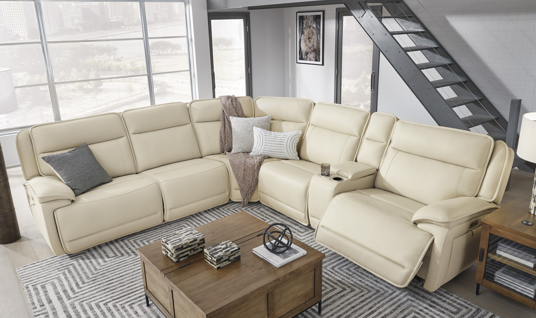 Modern Heritage Double Deal 6-Piece Power Reclining Sectional Sofa - Jennifer Furniture