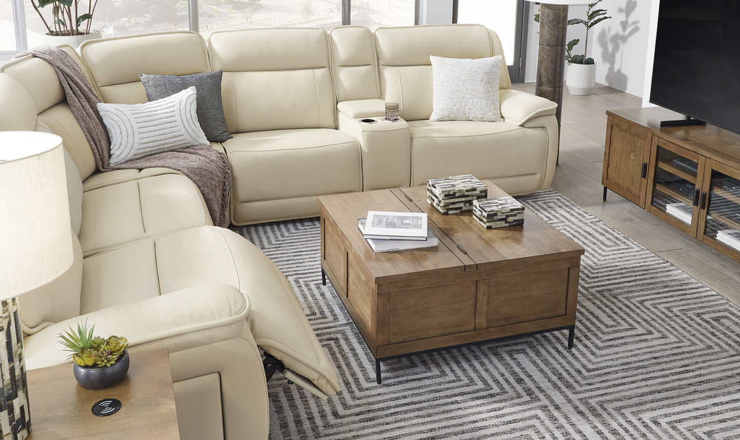 Modern Heritage Double Deal 6-Piece Power Reclining Sectional Sofa