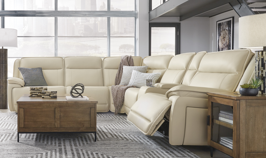 Modern Heritage Double Deal 6-Piece Power Reclining Sectional Sofa
