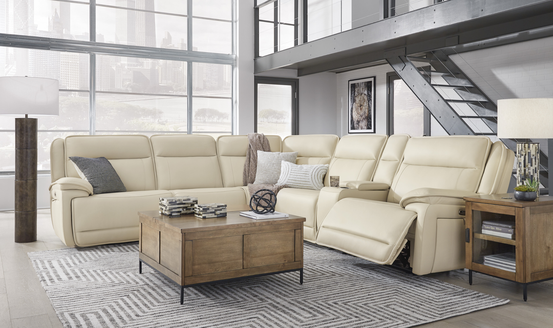 Modern Heritage Double Deal 6-Piece Power Reclining Sectional Sofa