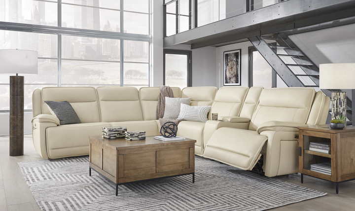 Modern Heritage Double Deal 6-Piece Power Reclining Sectional Sofa