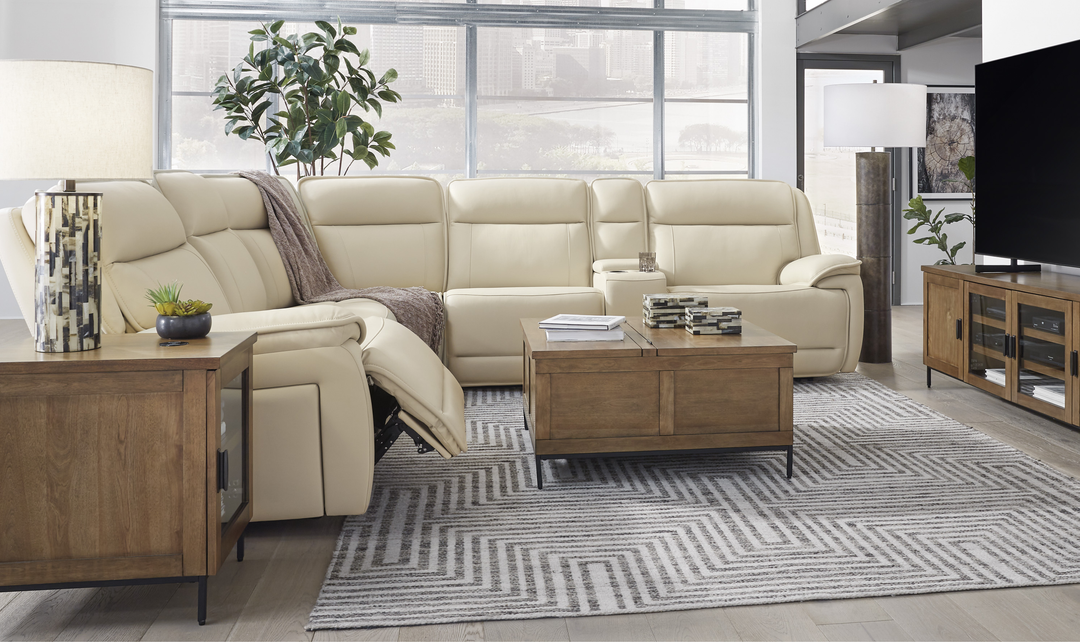 Modern Heritage Double Deal 6-Piece Power Reclining Sectional Sofa