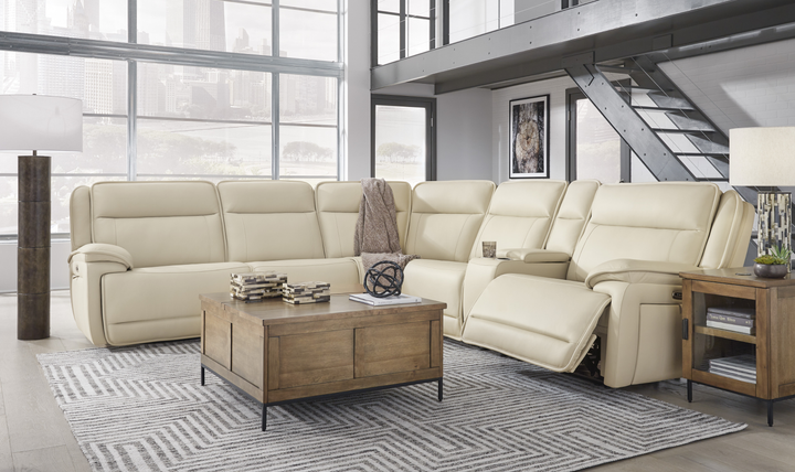 Modern Heritage Double Deal 6-Piece Power Reclining Sectional Sofa - Jennifer Furniture