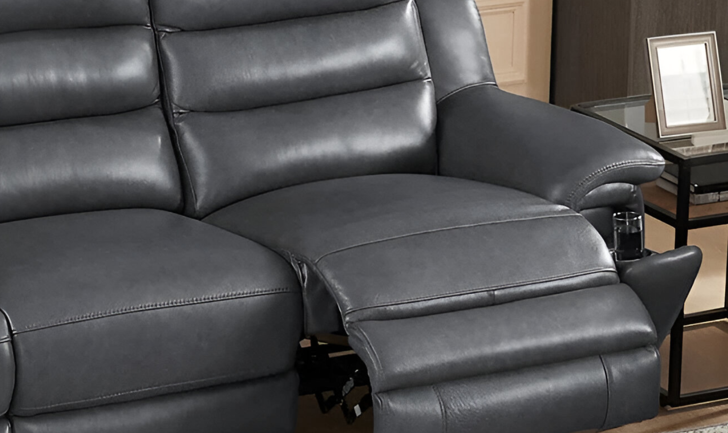 Scs leather recliner corner sofa sales