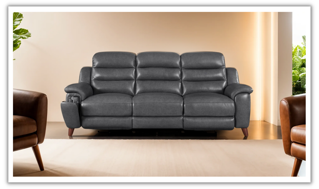 3 seat reclining sofa with cup holders sale
